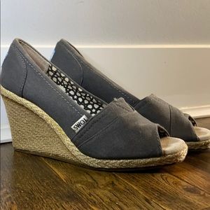 Grey Toms Wedges